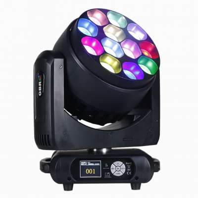 Guangzhou  Stage light High Power   4 in 1RG12x40W  Pixel Control Zooming  LED Moving head Club Light