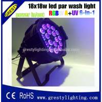 DJ Par Cans RGBWA UV 6IN1 18X18W LED Par Cans Aluminum Black Housing 90V-240V